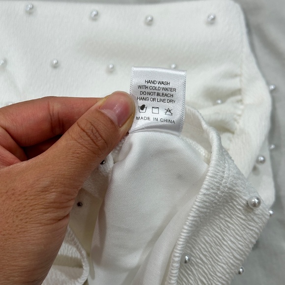 WINDSOR OH MY PEARL FAUX WRAP MINI SKIRT - Picture 10 of 12